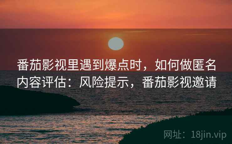 番茄影视里遇到爆点时，如何做匿名内容评估：风险提示，番茄影视邀请
