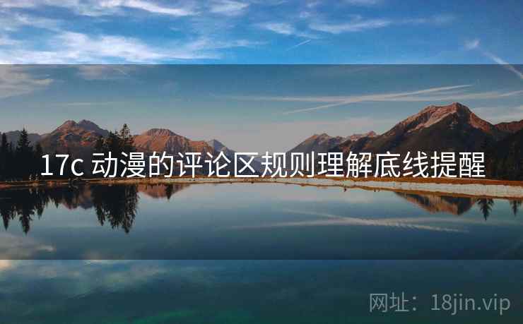 17c 动漫的评论区规则理解底线提醒